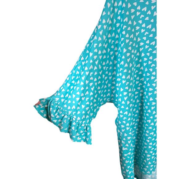 Lulu B Tunic Top Womens 1X Resort Wrinkle Free Beach Preppy Country Club Boho - Picture 4 of 13